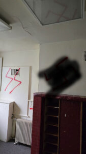 Lord Stirling School Redevelopment Wall Graffiti - SS