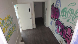 Lord Stirling School Redevelopment Wall Graffiti - No Tags