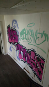 Lord Stirling School Redevelopment Wall Graffiti - No Tags